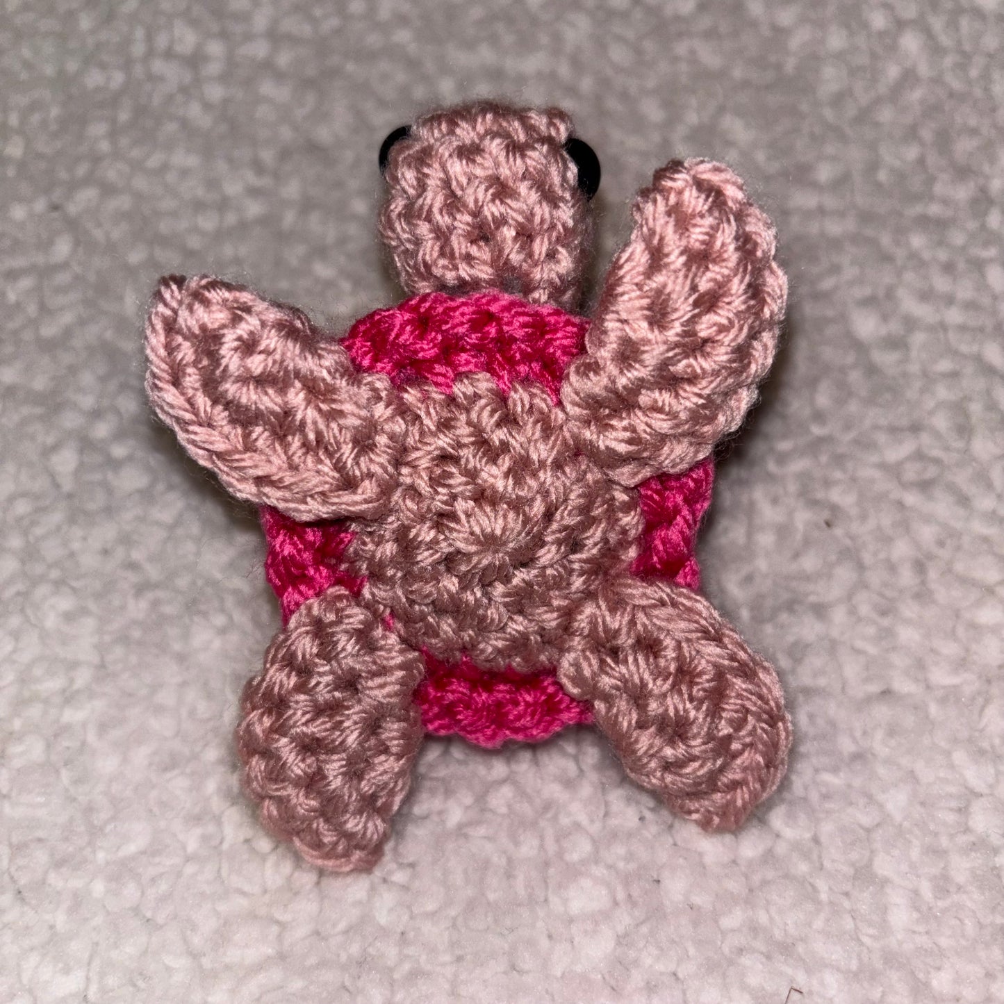Handmade Strawberry Turtle Plushie โ 4" Crochet Sea Turtle ๐๐ข
