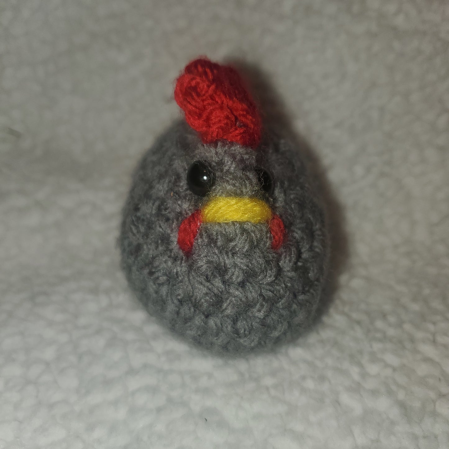 Handmade Mini Crochet Chicken Plushie โ 3" Farmhouse Chicken ๐