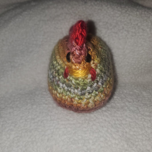 Handmade Crochet Chicken Plushie โ 6" Farmhouse Chicken ๐