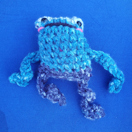 Handmade Mini Leggy Frog Plush – 3" Crochet Frog 🐸