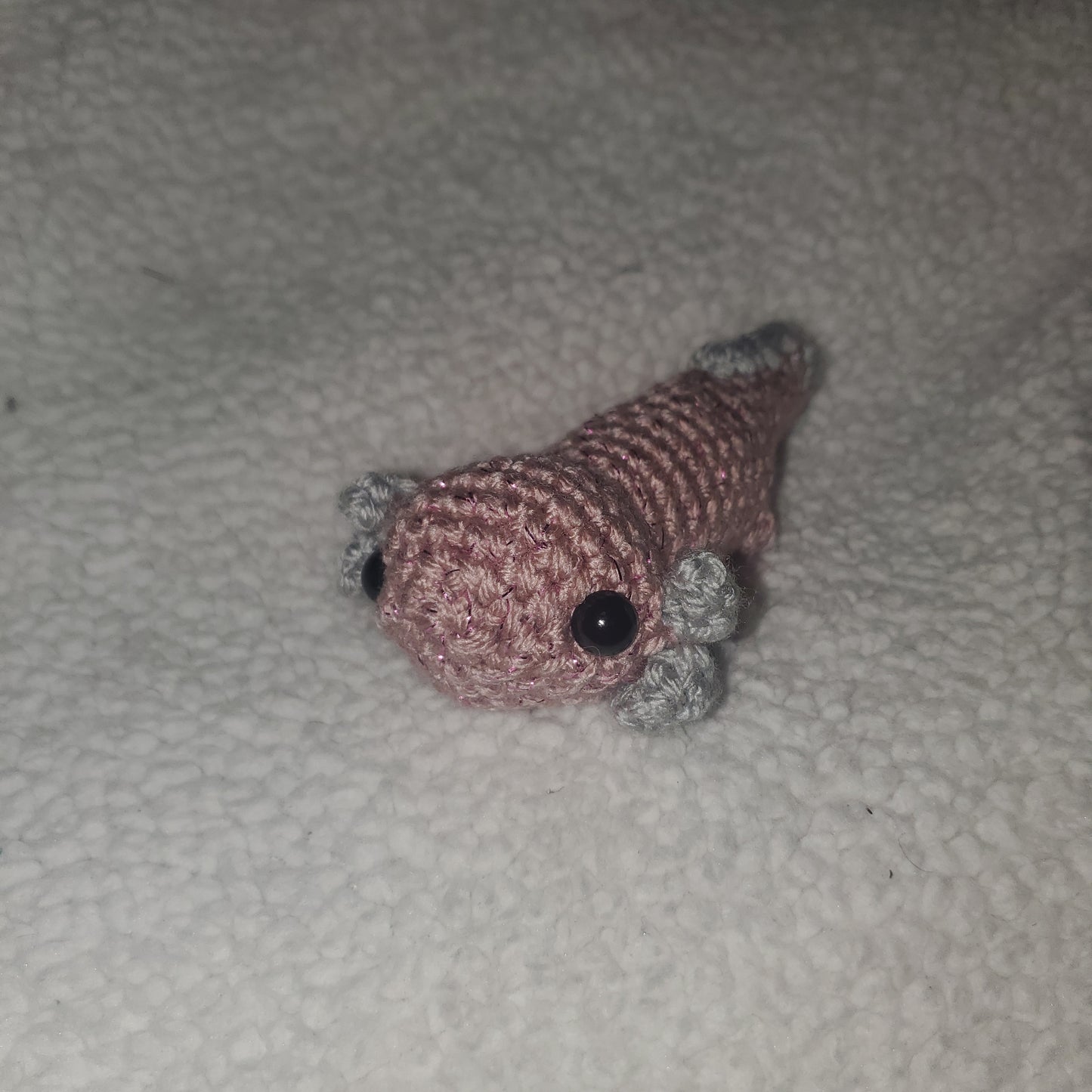 Handmade Crochet Axolotl Plushie – 5" Pink Axolotl 🩷