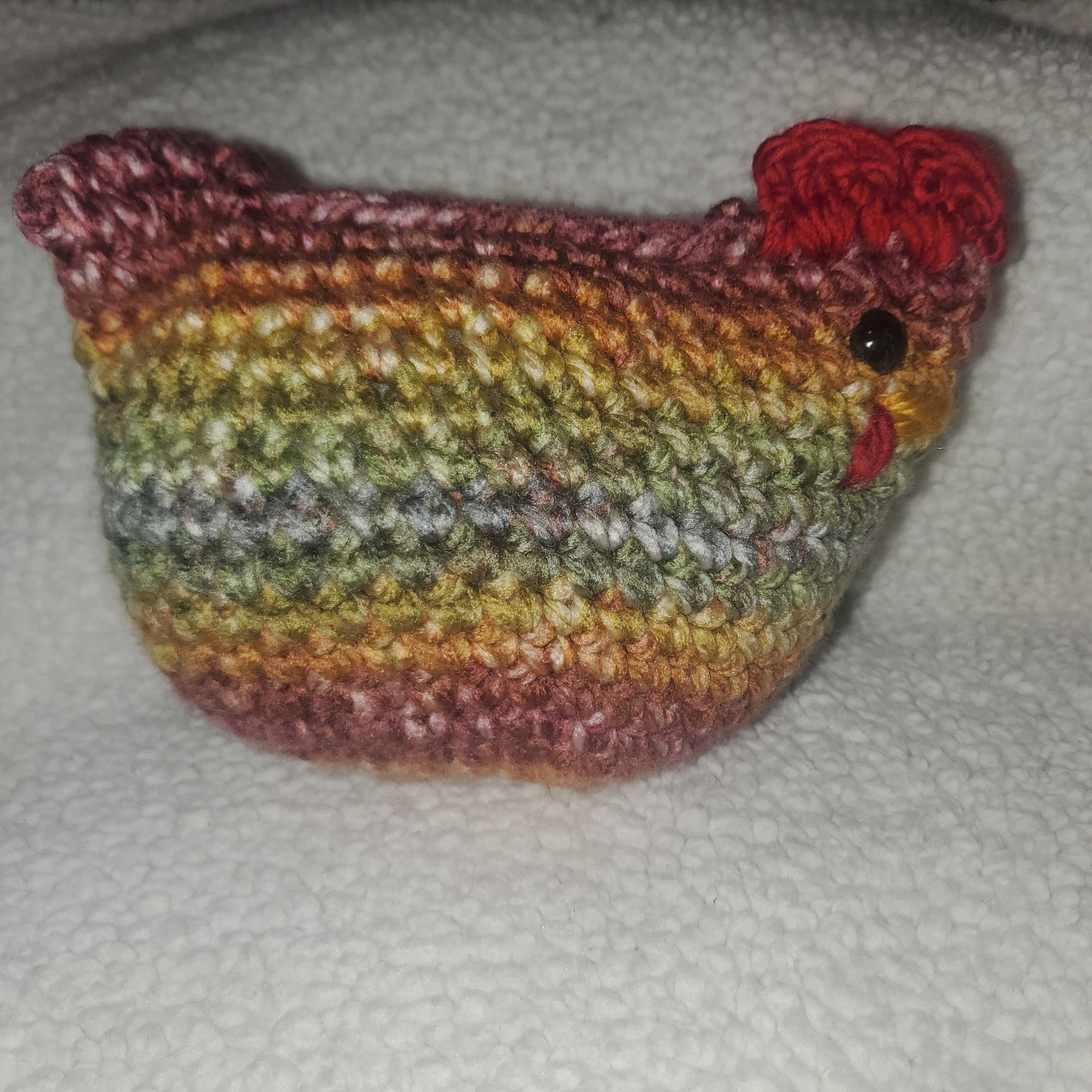 Handmade Crochet Chicken Plushie – 6" Farmhouse Chicken 🐔
