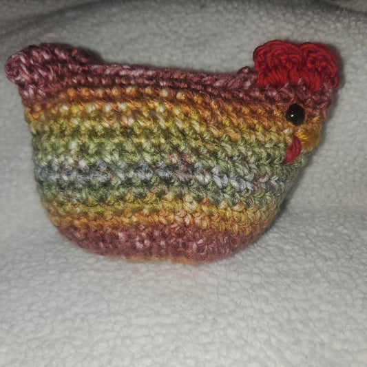 Handmade Crochet Chicken Plushie – 6" Farmhouse Chicken 🐔