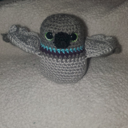 Handmade Crochet Pigeon Plushie – 4" Tall x 7" Wide with Outstretched Wings 🕊️