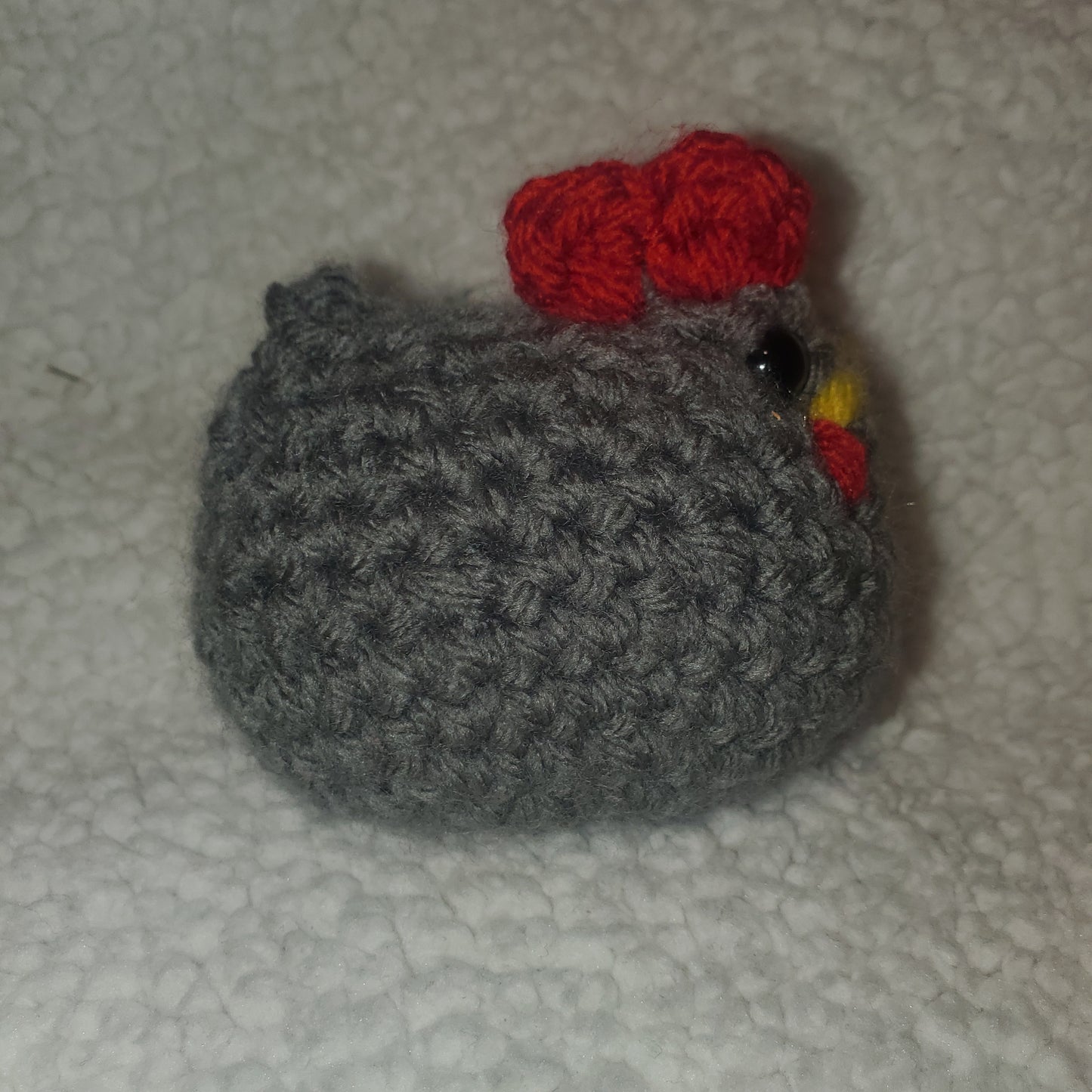 Handmade Mini Crochet Chicken Plushie – 3" Farmhouse Chicken 🐔